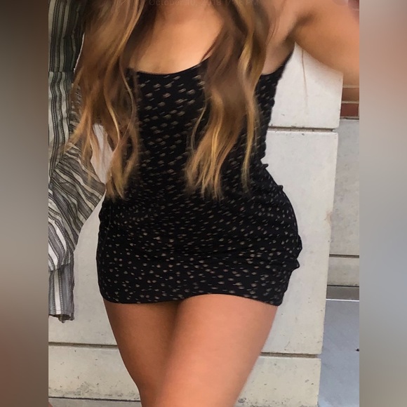 Black with mini flowers Brandy Melville dress - Picture 1 of 3